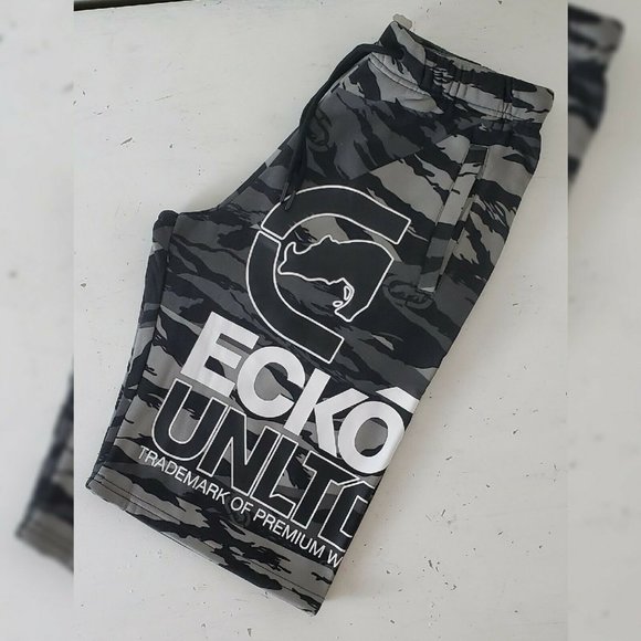 ECKO UNLTD AUTHENTIC FLEX IT FLEECE SHORTS MEN'S REGULAR FIT SIZE S BLACK TIGER - Picture 3 of 8